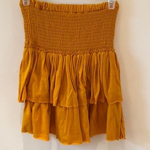 Ruffled tube smocked peplum top OR skirt - from Anthropologie Saturday Sunday